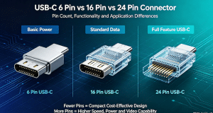 USB-C 6 pin vs 16 pin vs 24 pin connector