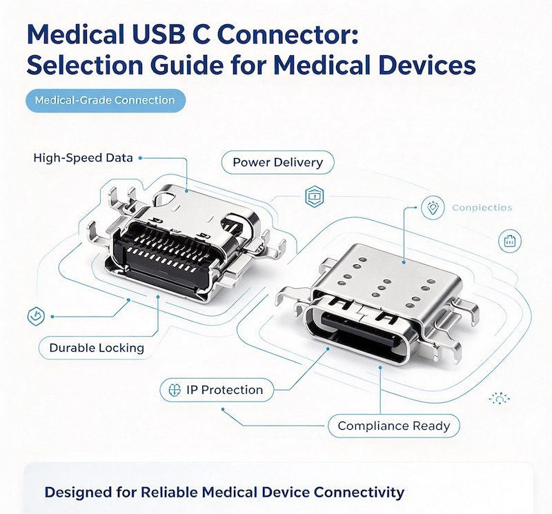 Medical USB-C Connector: What to Check Before Medical Device Design
